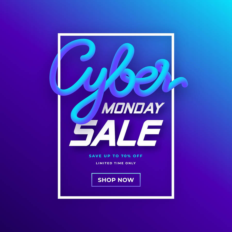 Cyber Monday Two Tone Sale Banner Wallpaper