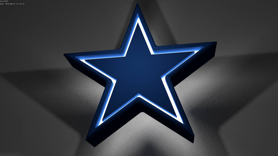 Dallas Cowboys Glowing 3d Star Logo Wallpaper