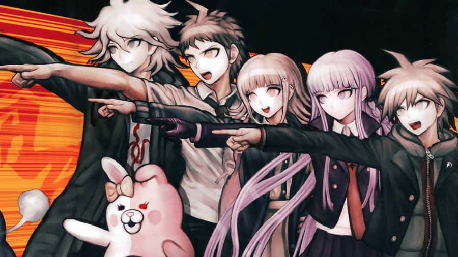 Danganronpa Characters Pointing Wallpaper