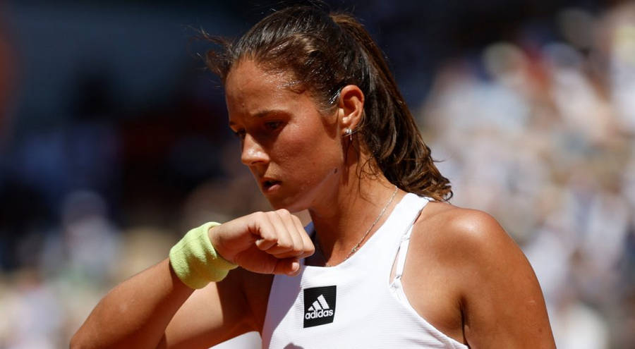 Daria Kasatkina Wiping Her Chin Wallpaper