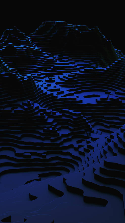 Dark 3d Topographic Map Wallpaper