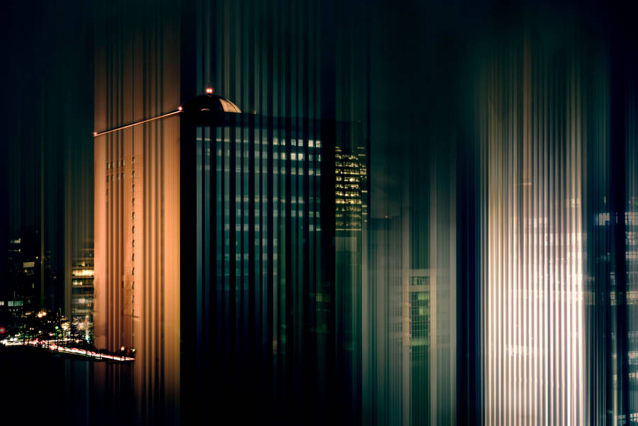 Dark Abstract Of City Buildings Wallpaper
