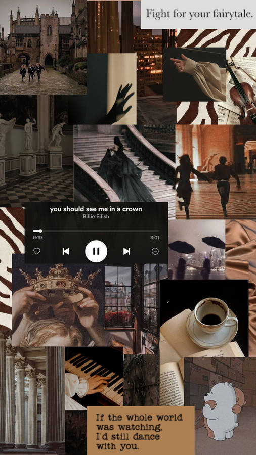 Dark Academia Crown Aesthetic Wallpaper