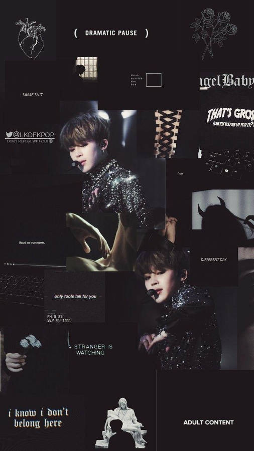 Dark Angel Jimin Aesthetic Wallpaper