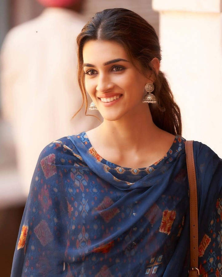 Dark Blue Kriti Sanon Hd Wallpaper