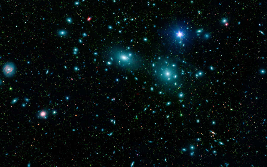 Dark Blue Star Coma Cluster Wallpaper