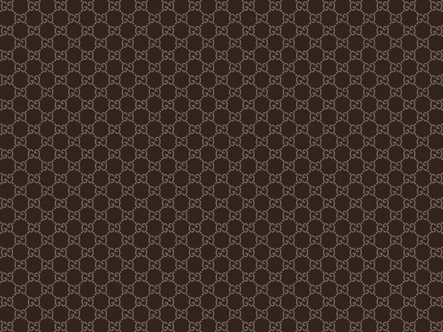 Dark Brown Gucci Pattern Wallpaper