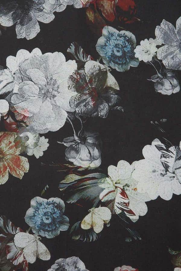 Dark Floral Pattern Background Wallpaper