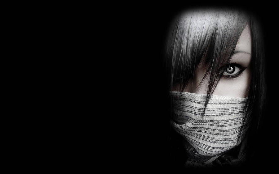 Dark Girl Wearing Mask Wallpaper