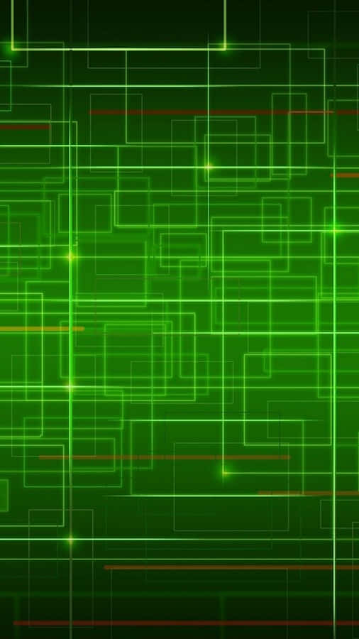 Dark Green Iphone Circuit Line Pattern Wallpaper