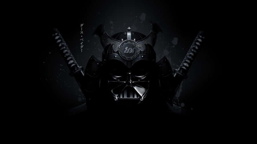 Dark Japanese Mask Of The Samurai Darth Vader Wallpaper