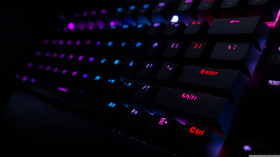 Dark Keyboard Rgb 4k Wallpaper