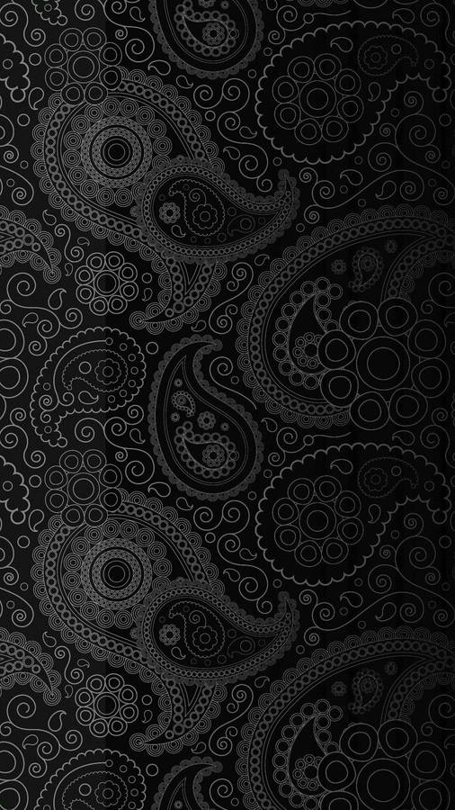 Dark Phone With Paisley Pattern Wallpaper