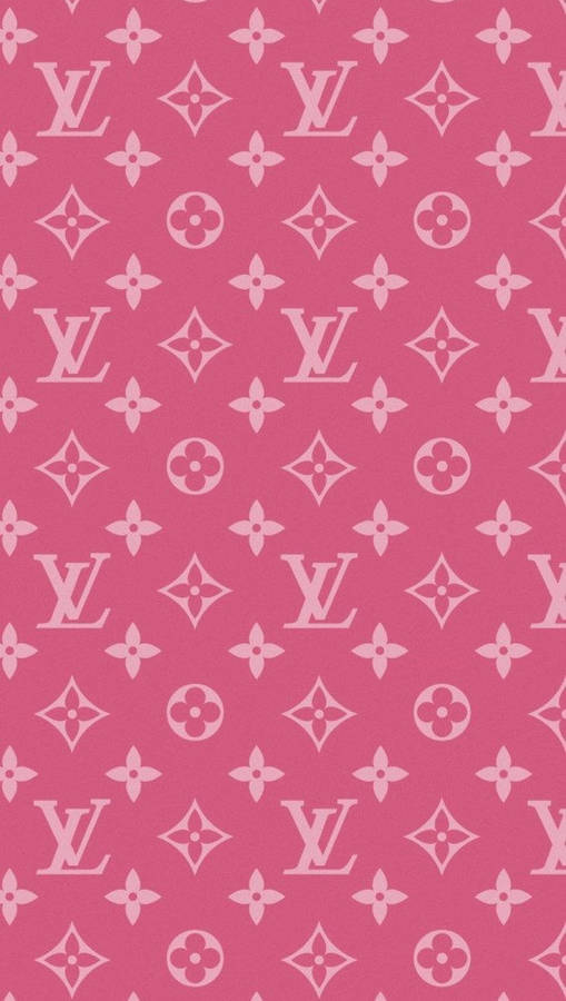 Dark Pink Louis Vuitton Phone Wallpaper