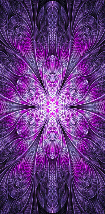 Dark Purple Fractal Full Hd Phone Wallpaper