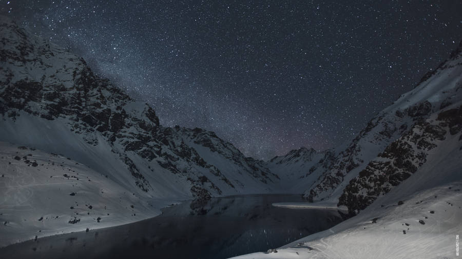 Dark Snowy Mountain Wallpaper