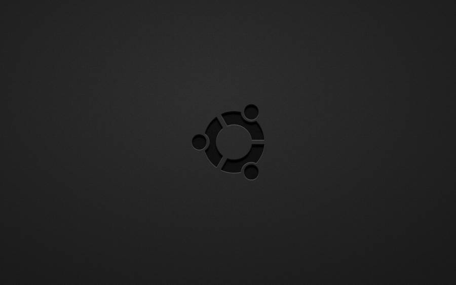 Dark Ubuntu Logo Minimalist Wallpaper