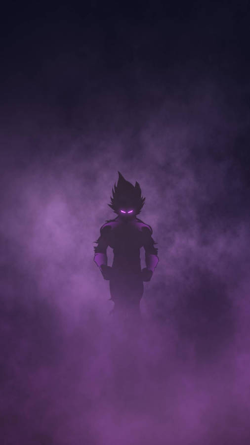 Dark Vegeta Purple Smoke Wallpaper