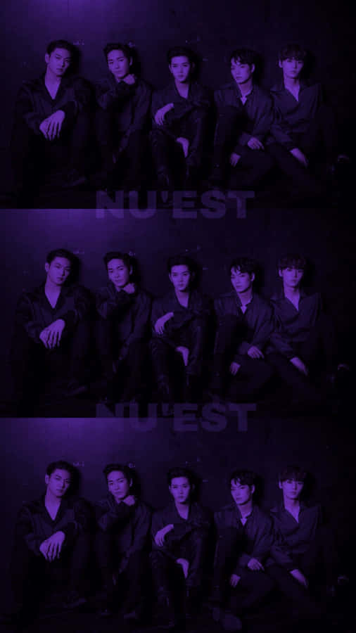 Dark Violet Nuest Kpop Group Wallpaper