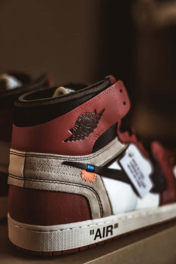 Dashing Red Jordan Shoes Wallpaper