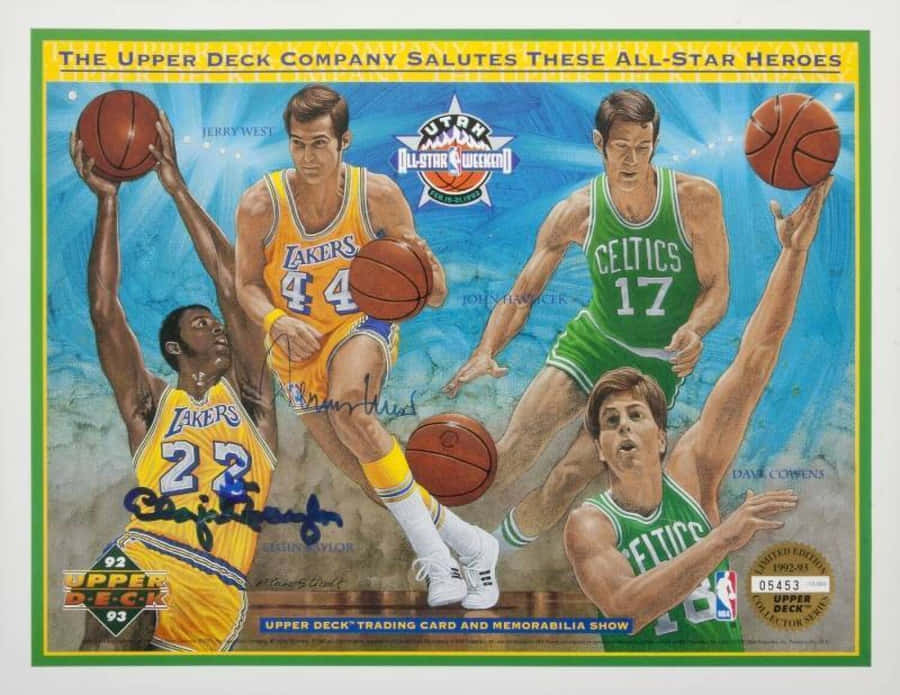 Dave Cowens With Other All-star Heroes Fanart Wallpaper