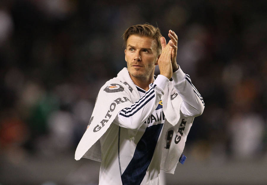 David Beckham Playing For La Galaxy Wallpaper
