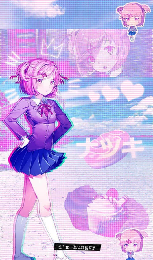 Ddlc Sexy Anime Pink Wallpaper