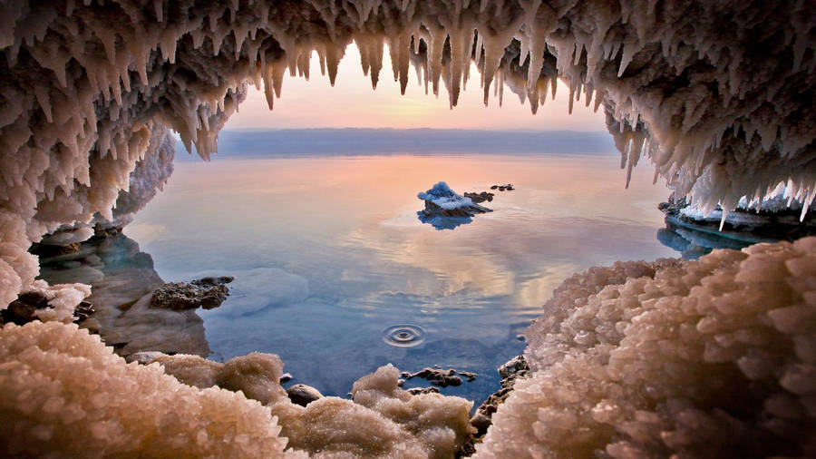 Dead Sea View From Jordan Wallpaper