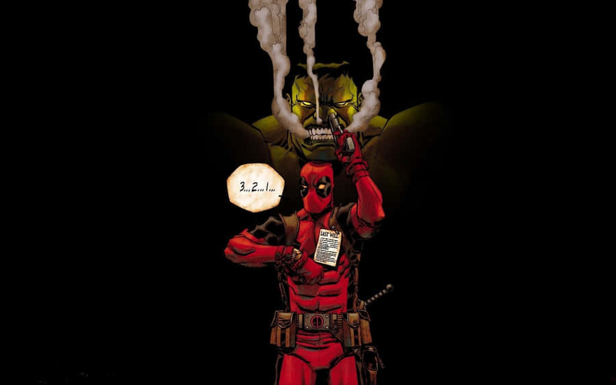 Deadpool Cracking A Laugh Wallpaper