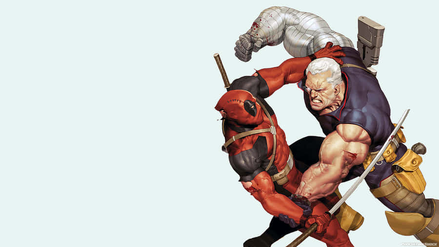 Deadpool Ready To Clash Wallpaper