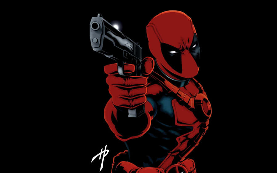 Deadpool Takes His Black Suit To New Heights Wallpaper