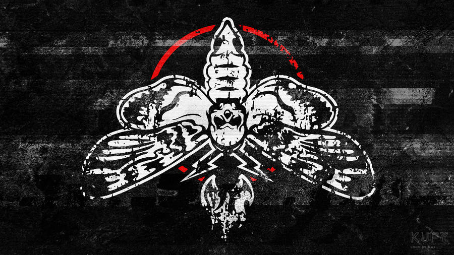 Death's-head Hawkmoth Insect In Solid Black Wallpaper