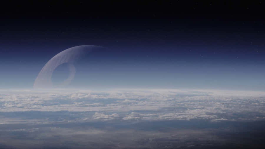 Death Star Over Horizon4 K Wallpaper