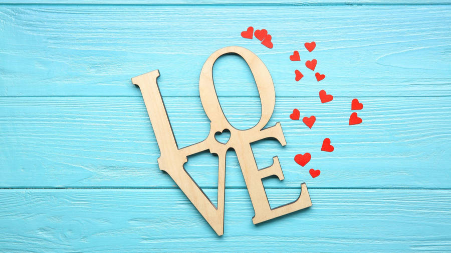 Decorative Word Love Wallpaper