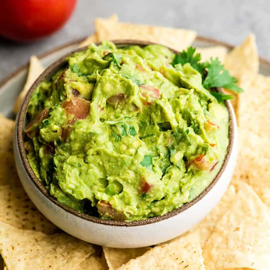 Delectable Authentic Mexican Guacamole Wallpaper