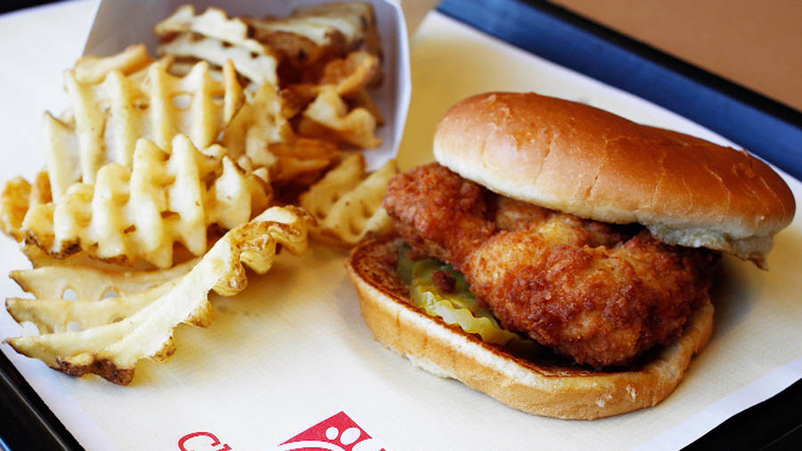 Delicious Chick Fil A Chicken Sandwich Wallpaper