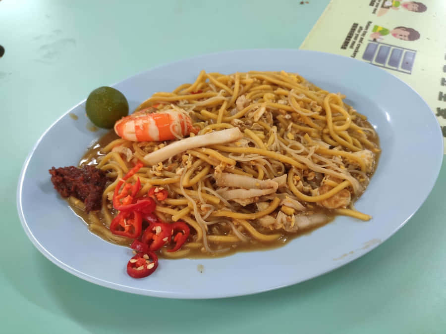 Delicious Hokkien Mee Dish Wallpaper