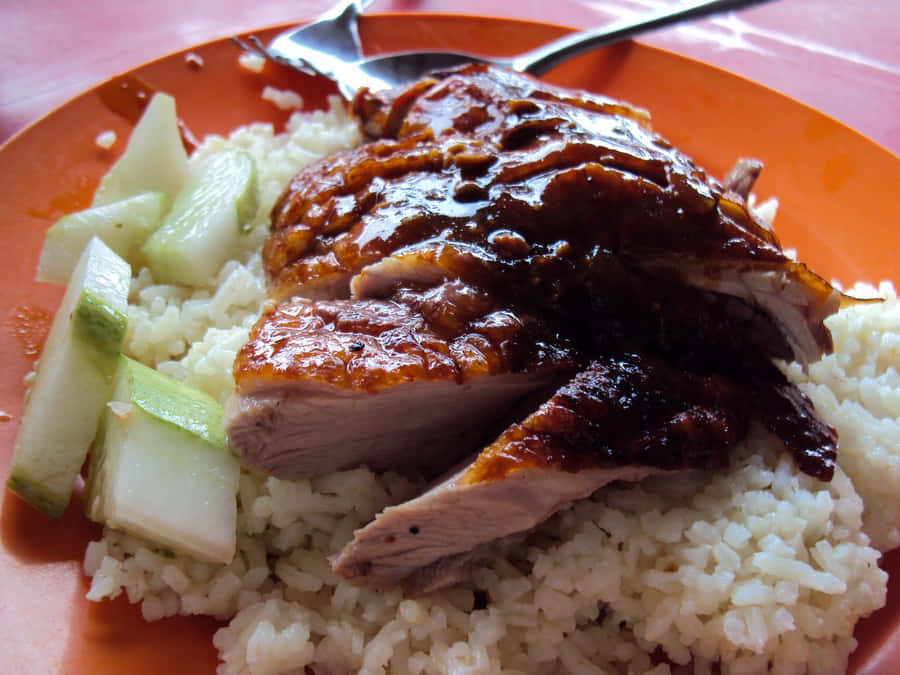 Delicious Singaporean Duck Rice At Kedai Makanan Wing Heong, Serdang Lama Wallpaper