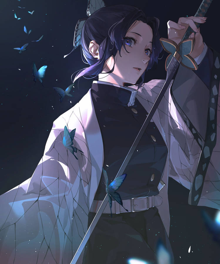 Demon Slayer Character Sword Shinobu Pfp Wallpaper