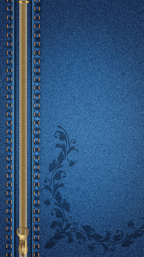 Denim With Metal Zipper Wallpaper