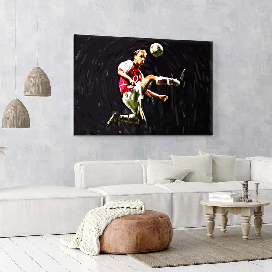 Dennis Bergkamp Paint Artwork Wall Living Room Wallpaper