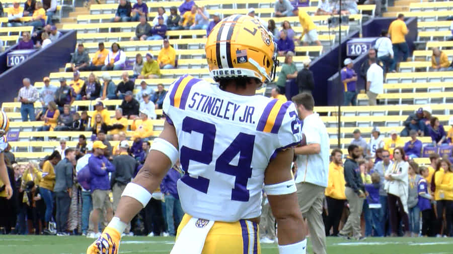 Derek Stingley Jr Of Lsu Tigers Wallpaper
