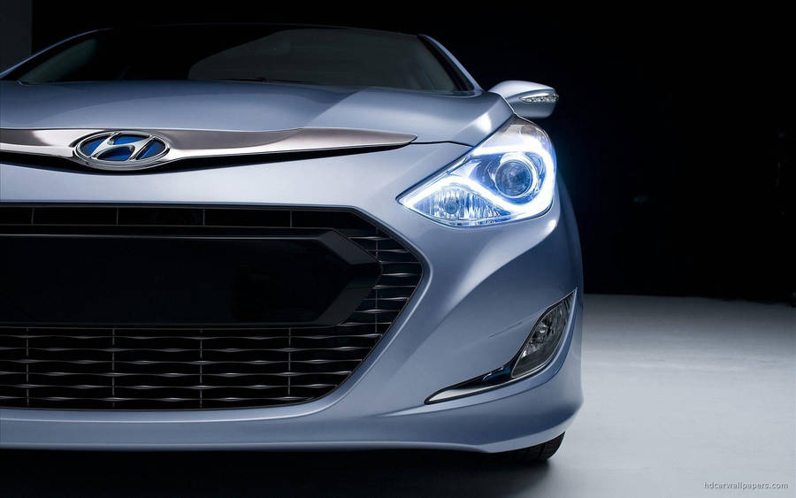 Detailed Hyundai Front View Wallpaper