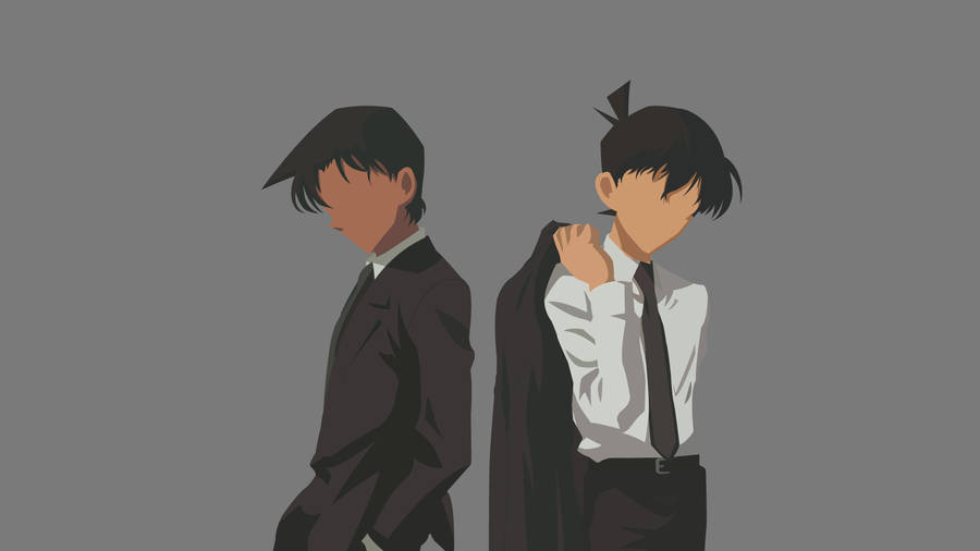 Detective Conan Minimalist Vector Art Wallpaper