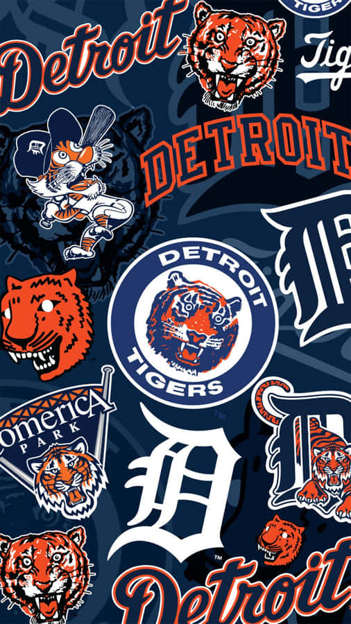 Detroit Tigers Logo And Insignias Wallpaper