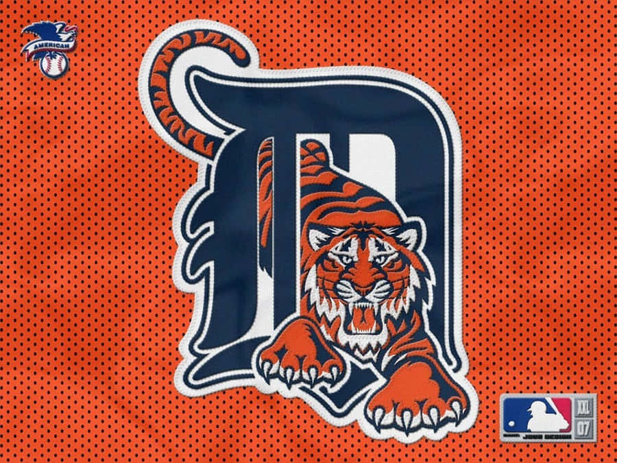 Detroit Tigers Logo On An Orange Background Wallpaper
