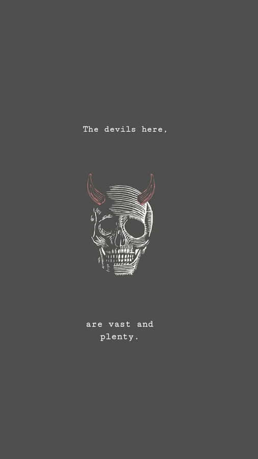 Devils Among Us Skull Artwork Wallpaper