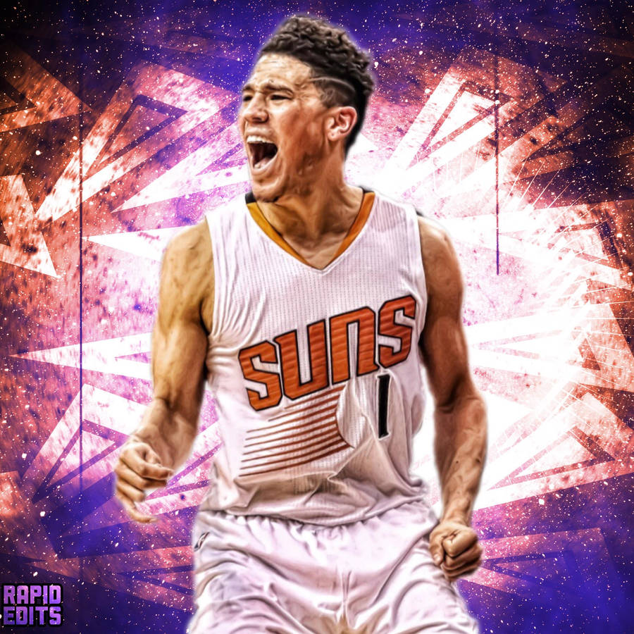 Devin Booker Colorful Poster Wallpaper