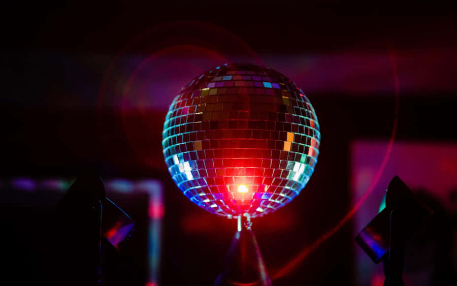 Disco Ball Lights Glowing Party Atmosphere Wallpaper