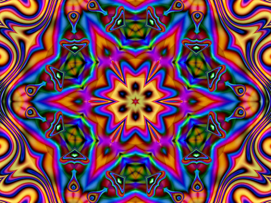 Discover The Colorful, Natural Beauty With Trippy Hippie Wallpaper